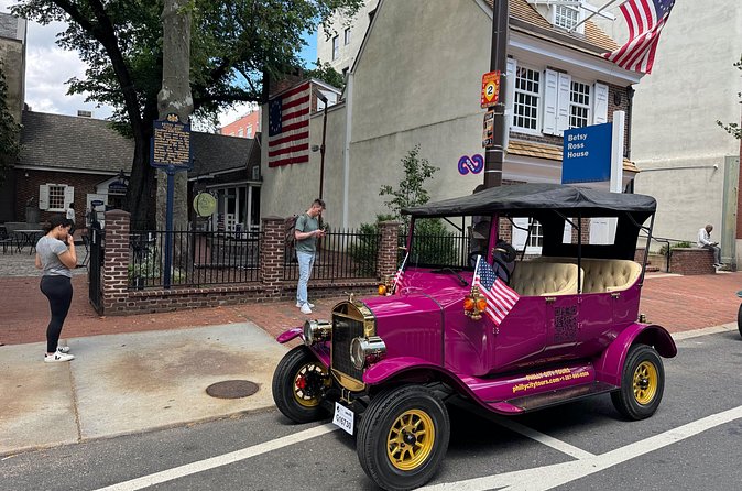 Explore Philadelphia via Vintage Car or Electric cart - Betsy Ross House and Elfreth’s Alley: Old City details you’ll notice later